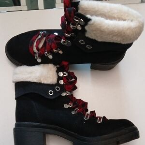 Jellypop Black and Red Winter Boots